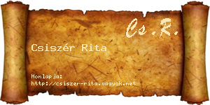 Csiszér Rita névjegykártya